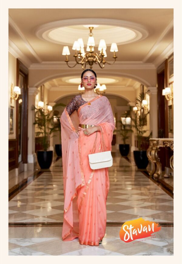 Pure Siffon Fabric Saree - Image 7