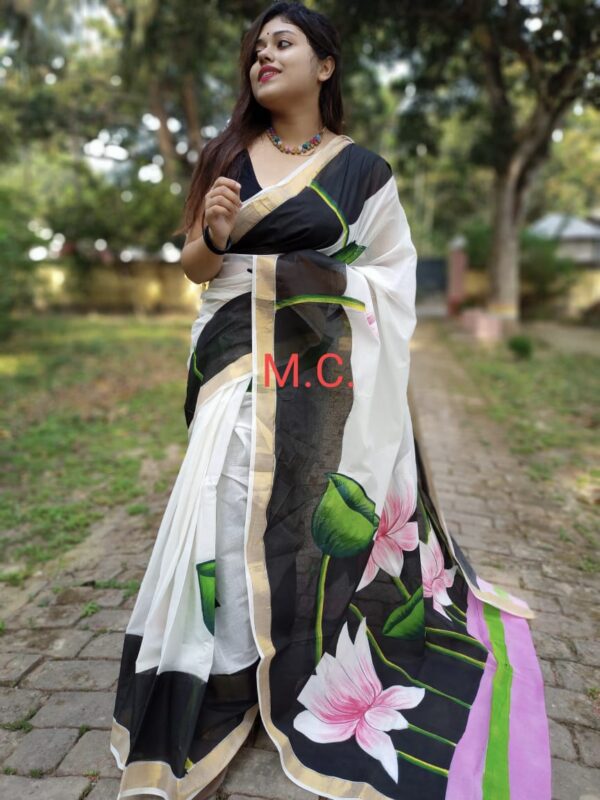Kerala Cotton Saree - Image 22