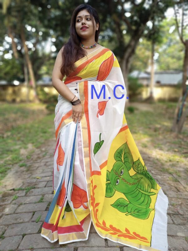 Kerala Cotton Saree - Image 26