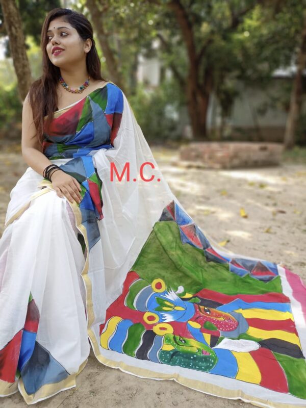 Kerala Cotton Saree - Image 4