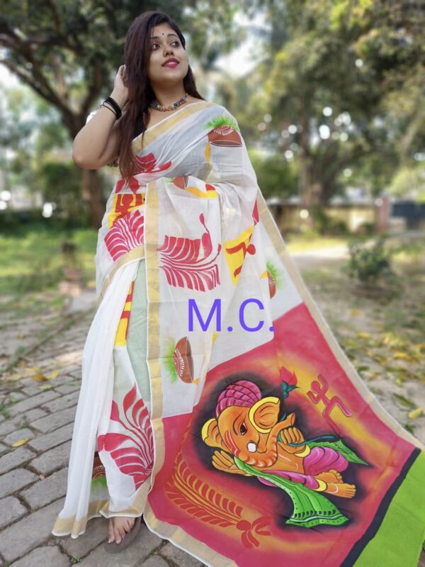 Kerala Cotton Saree - Image 8