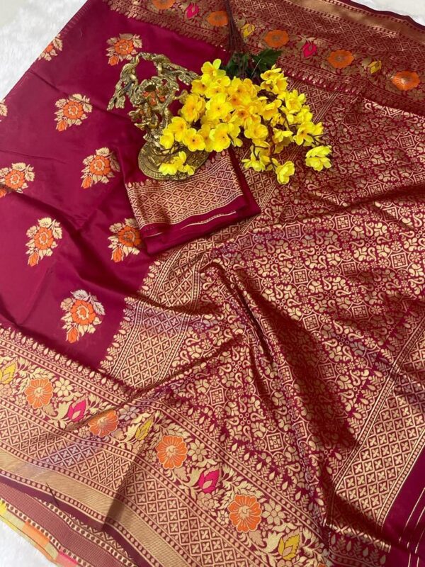 Lichi Silk Saree - Image 2