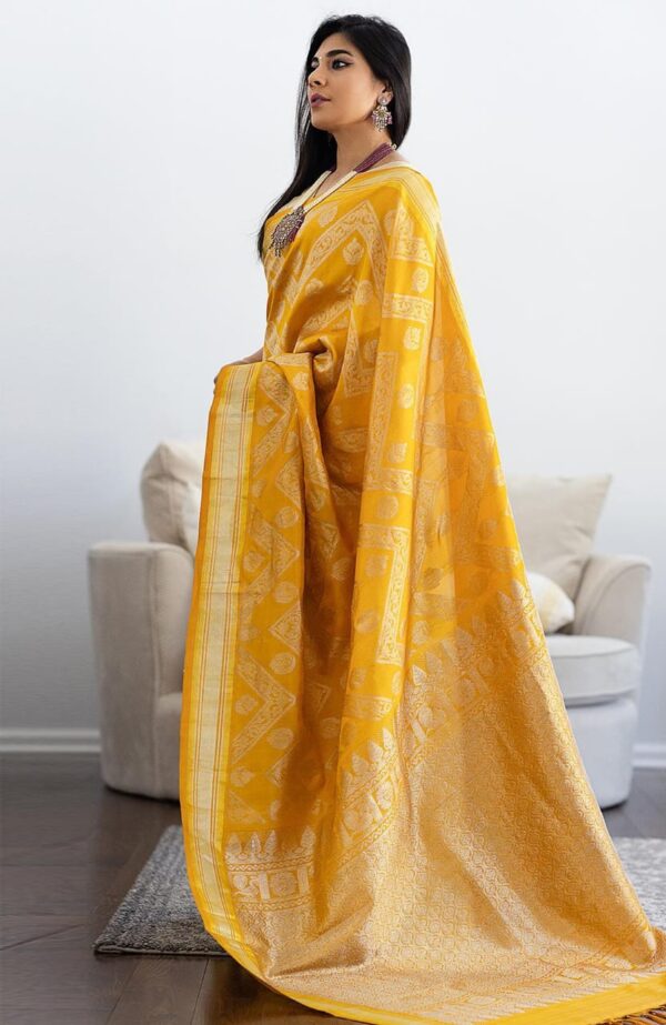 Lichi Silk Saree - Image 3