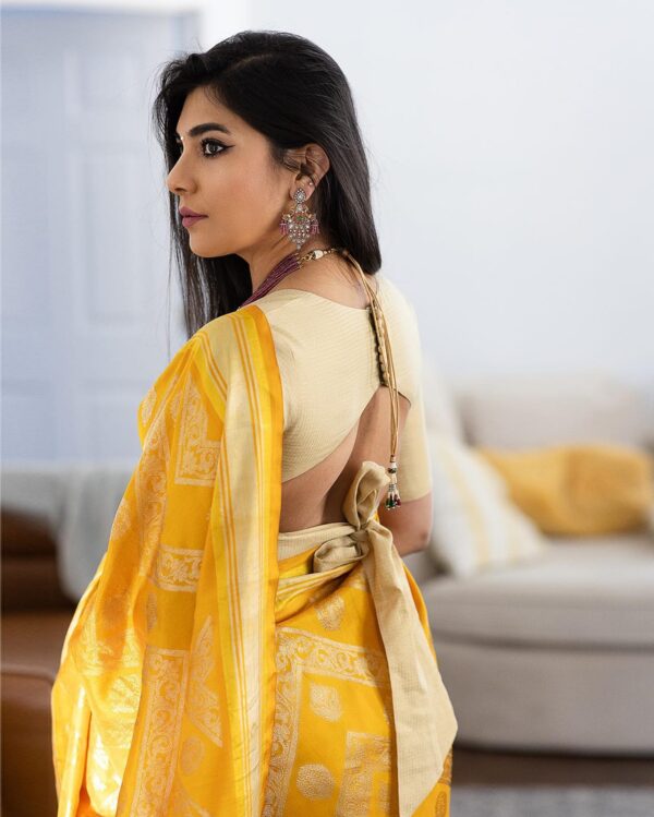 Lichi Silk Saree - Image 2