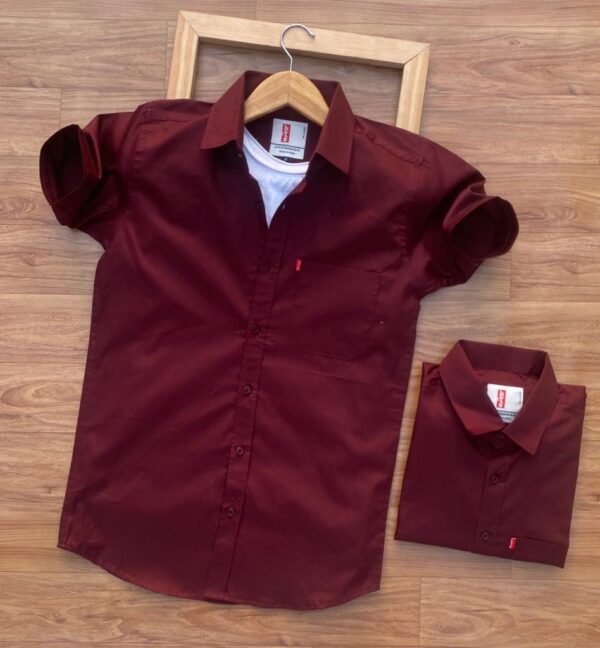 Half sleevs plain shirts - Image 8